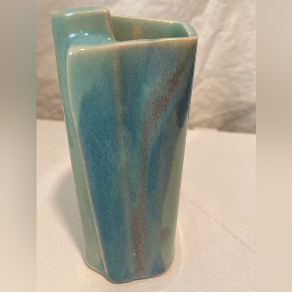 Willson-Riggs Vase Ojo Sarco Pottery Vase Sustainable Community Circa 1970  Blue